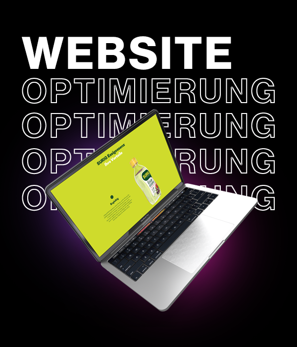 Ein aufgeklappter Laptop mit einer Website
