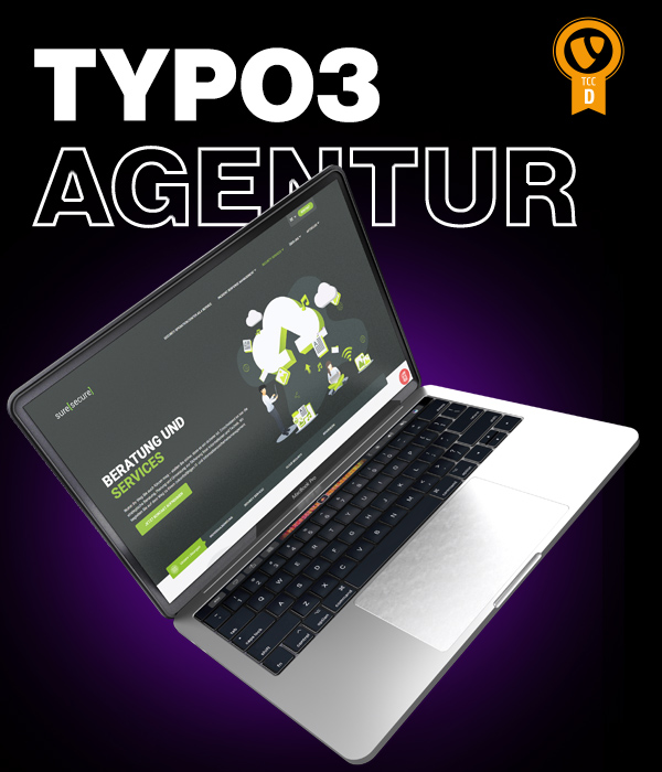 Ein aufgeklappter Laptop mit einer Website