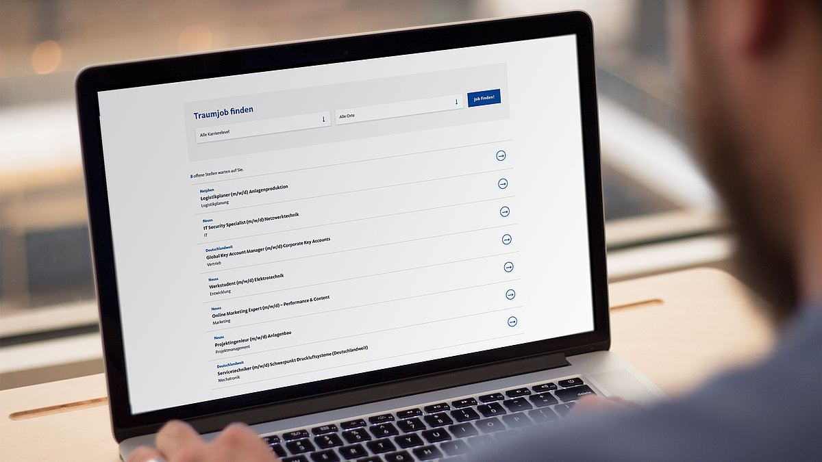 Ein Beispiel wie Stellenangeboten durch eine Schnittstelle integriert werden können