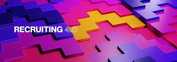 Ein NEON-Puzzle mit dem Text Recruiting